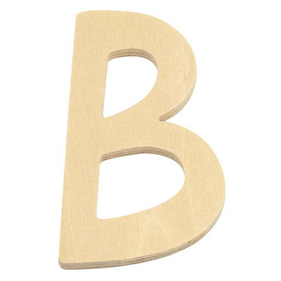 Houten letter B 6 cm