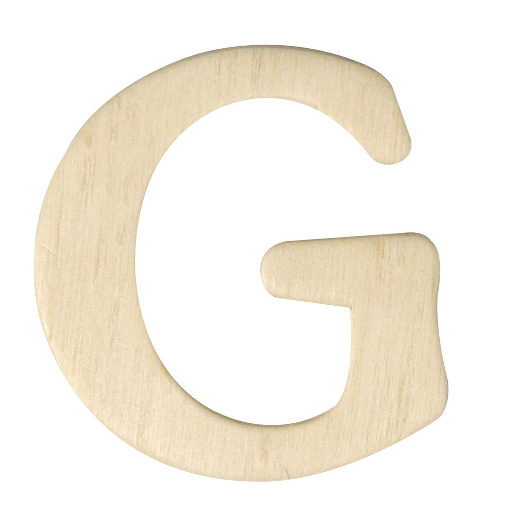 Houten letter G 4 cm