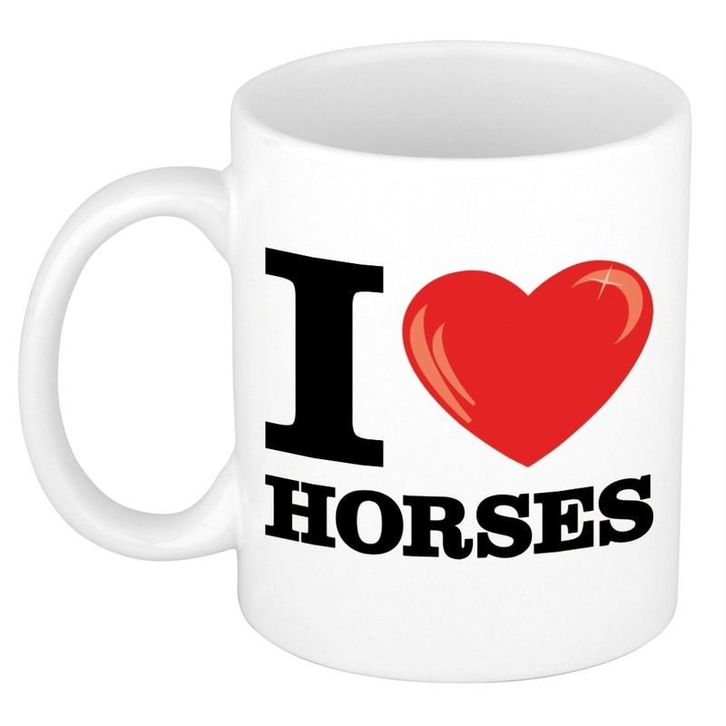 I Love Horses- paarden mok-beker 300 ml