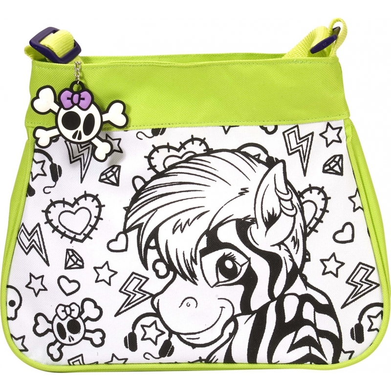 Inkleurbare zebra tas voor kinderen