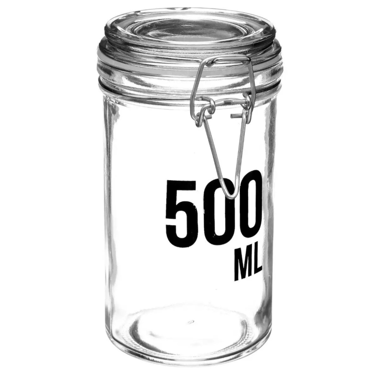 Inmaakpot-voorraadpot 0,5L glas met beugelsluiting