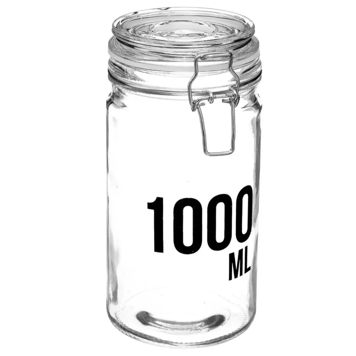 Inmaakpot-voorraadpot 1L glas met beugelsluiting