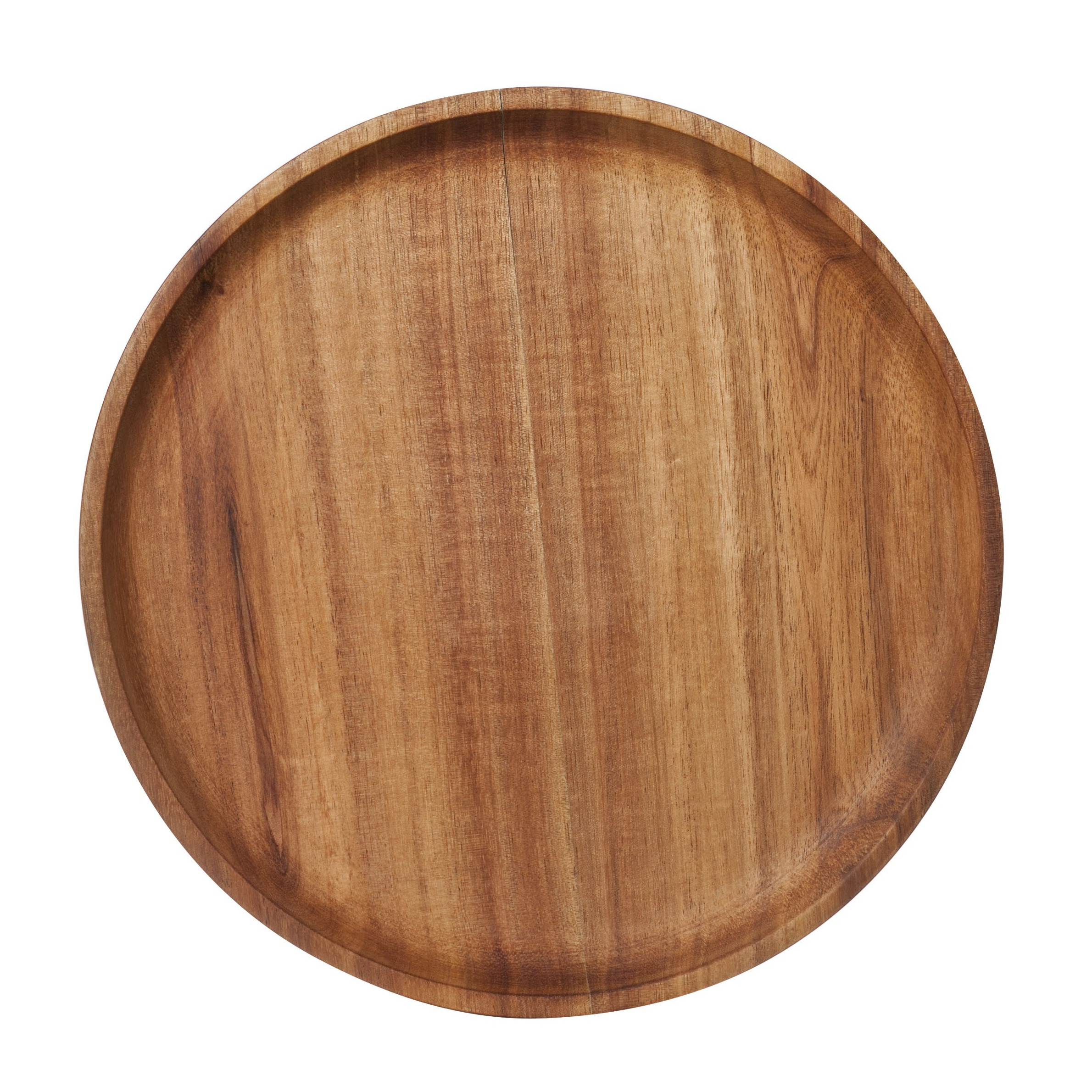 Kaarsenbord-kaarsenplateau bruin hout rond D22 cm