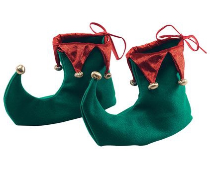 Kerst elf schoenen van stof