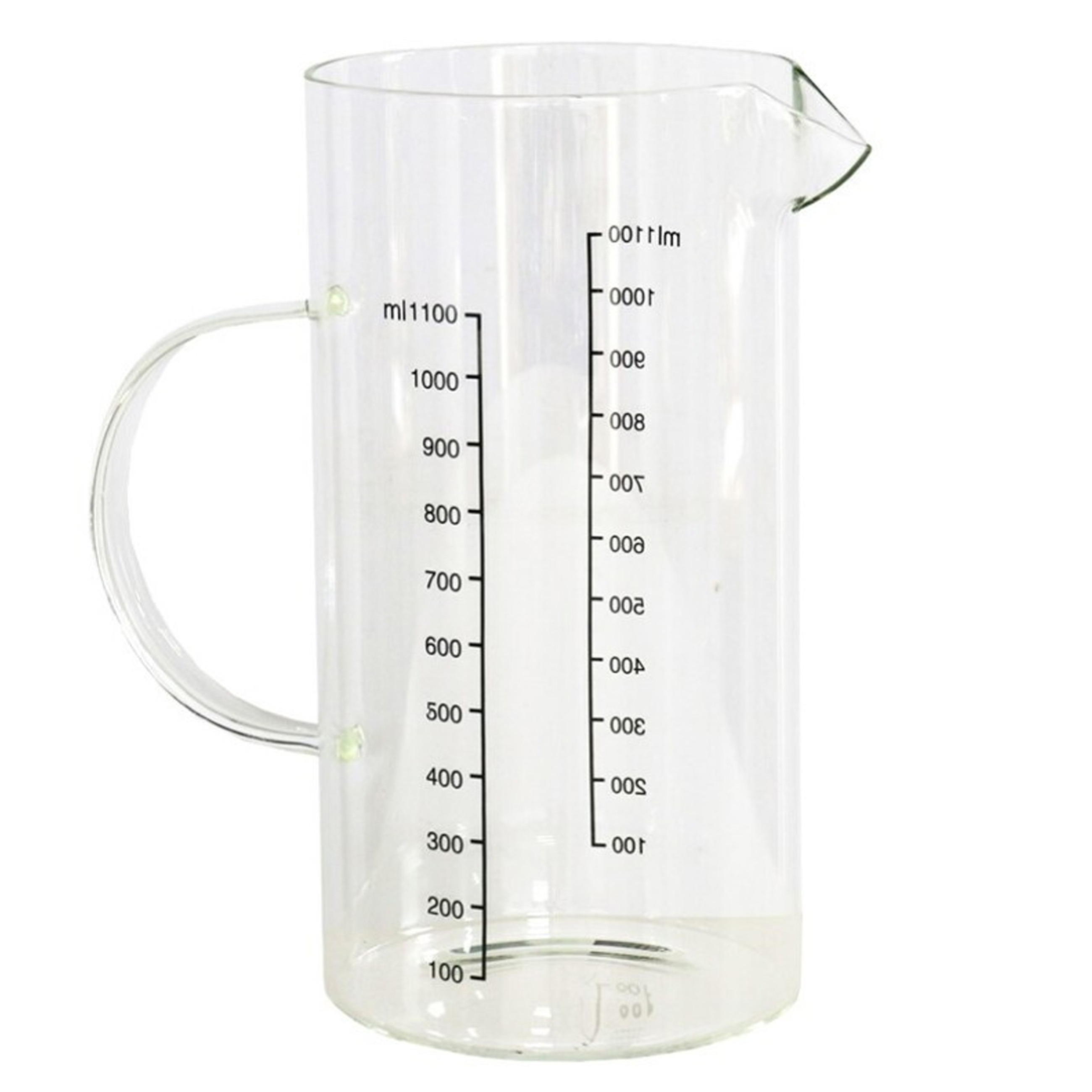 Keuken maatbeker-mengbeker glas transparant 1100 ml