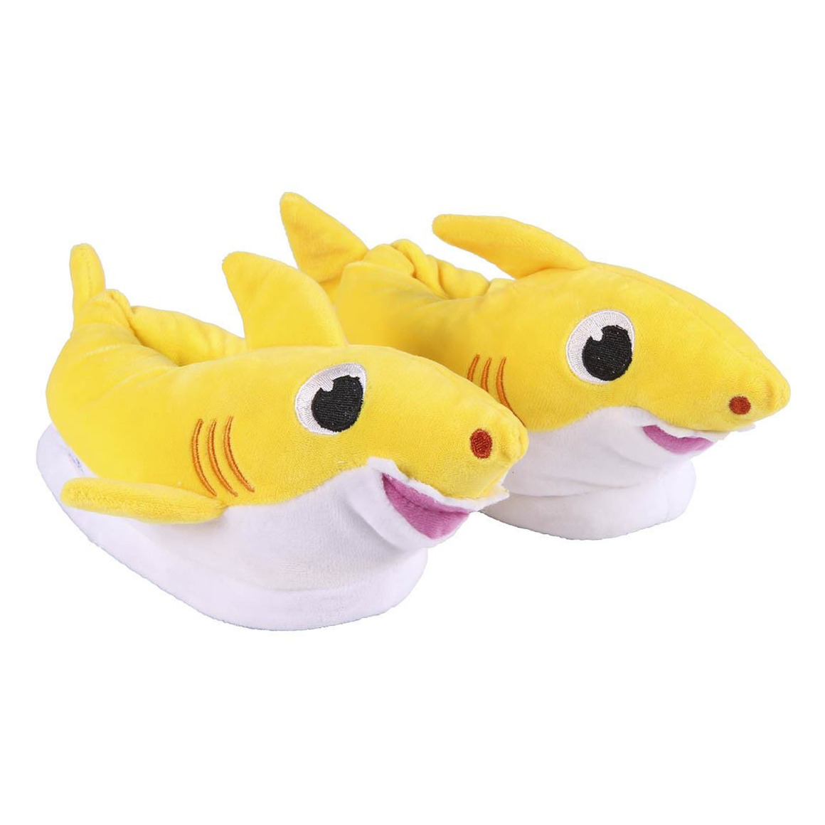 Kinder pantoffels/sloffen Baby Shark geel