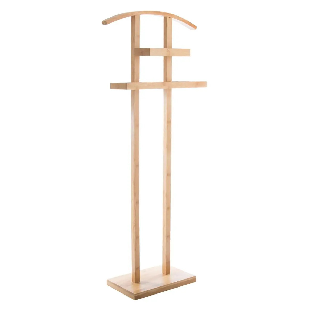 Kledingrek Dressboy Colbert-jas hanger staand model bamboe hout lichtbruin 44 x 22 x 113 c