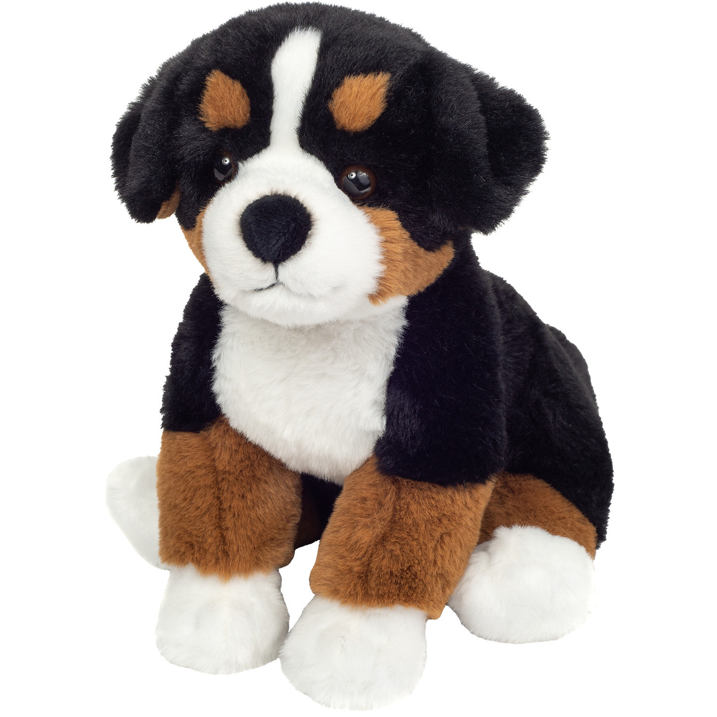 Knuffeldier hond Berner Sennen zachte pluche stof premium knuffels multi kleur 26 cm