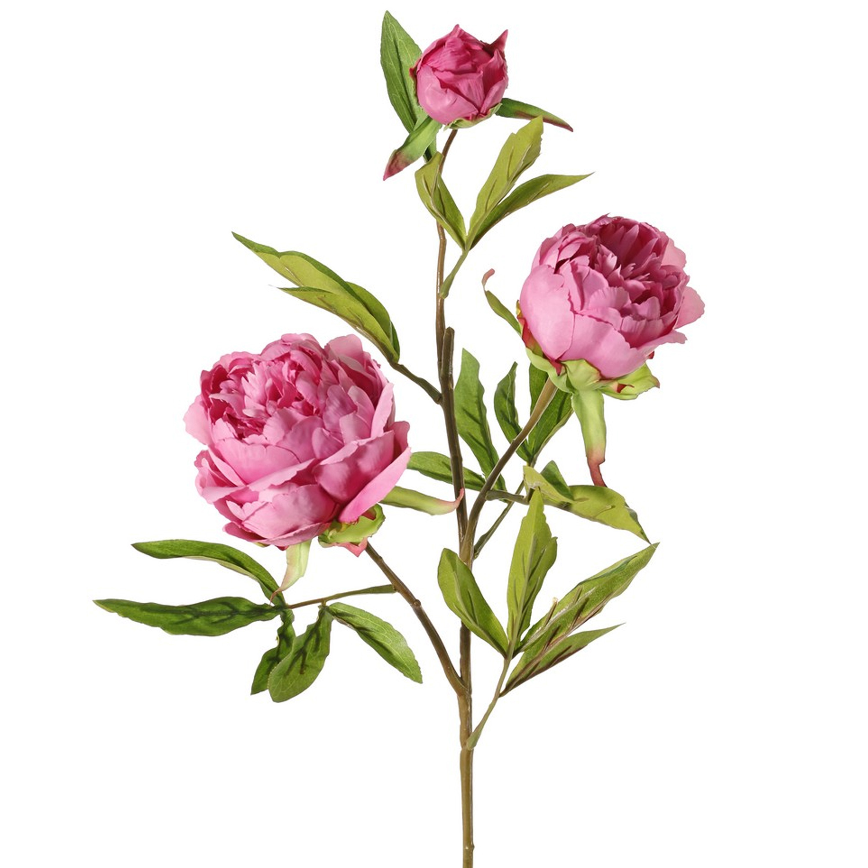 Kunstbloem pioenroos Spring Dream roze 73 cm kunststof