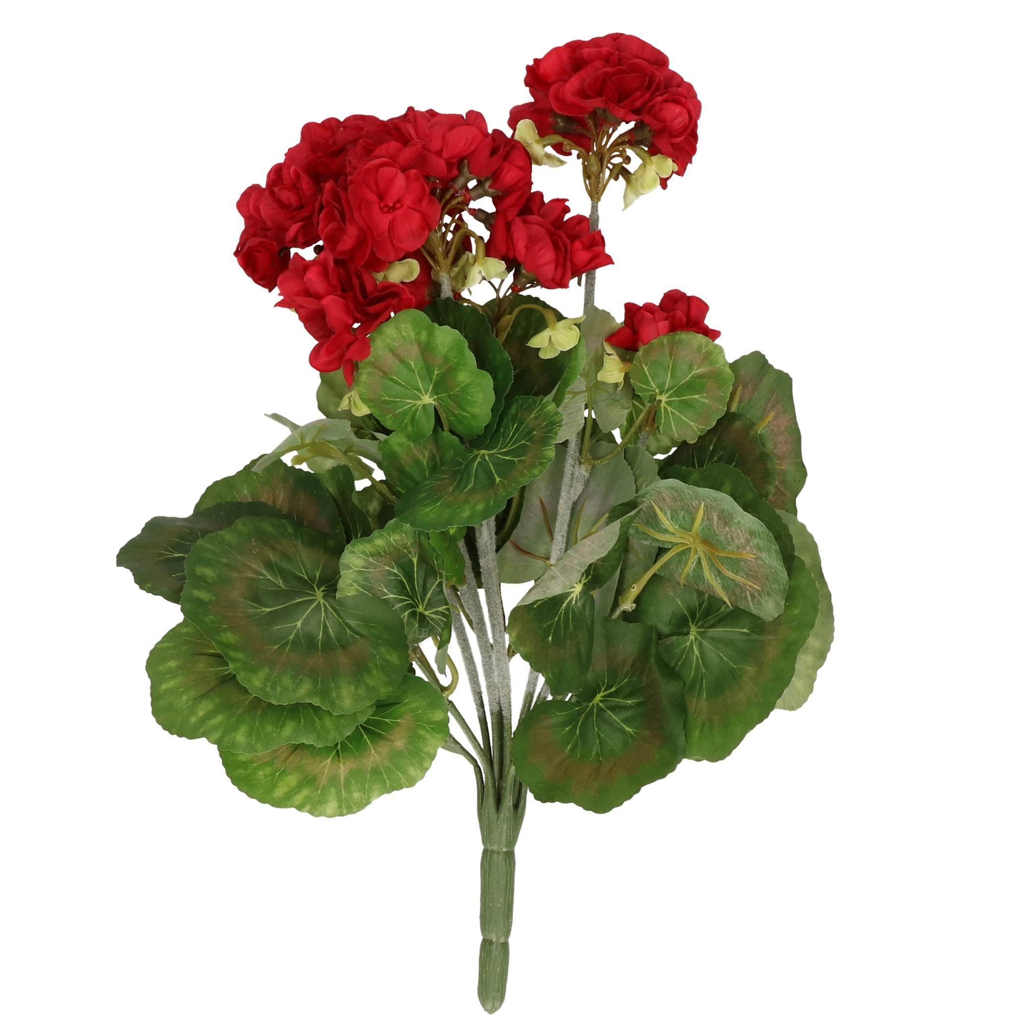 Kunstbloemen rode Geranium kunstplant 35 cm