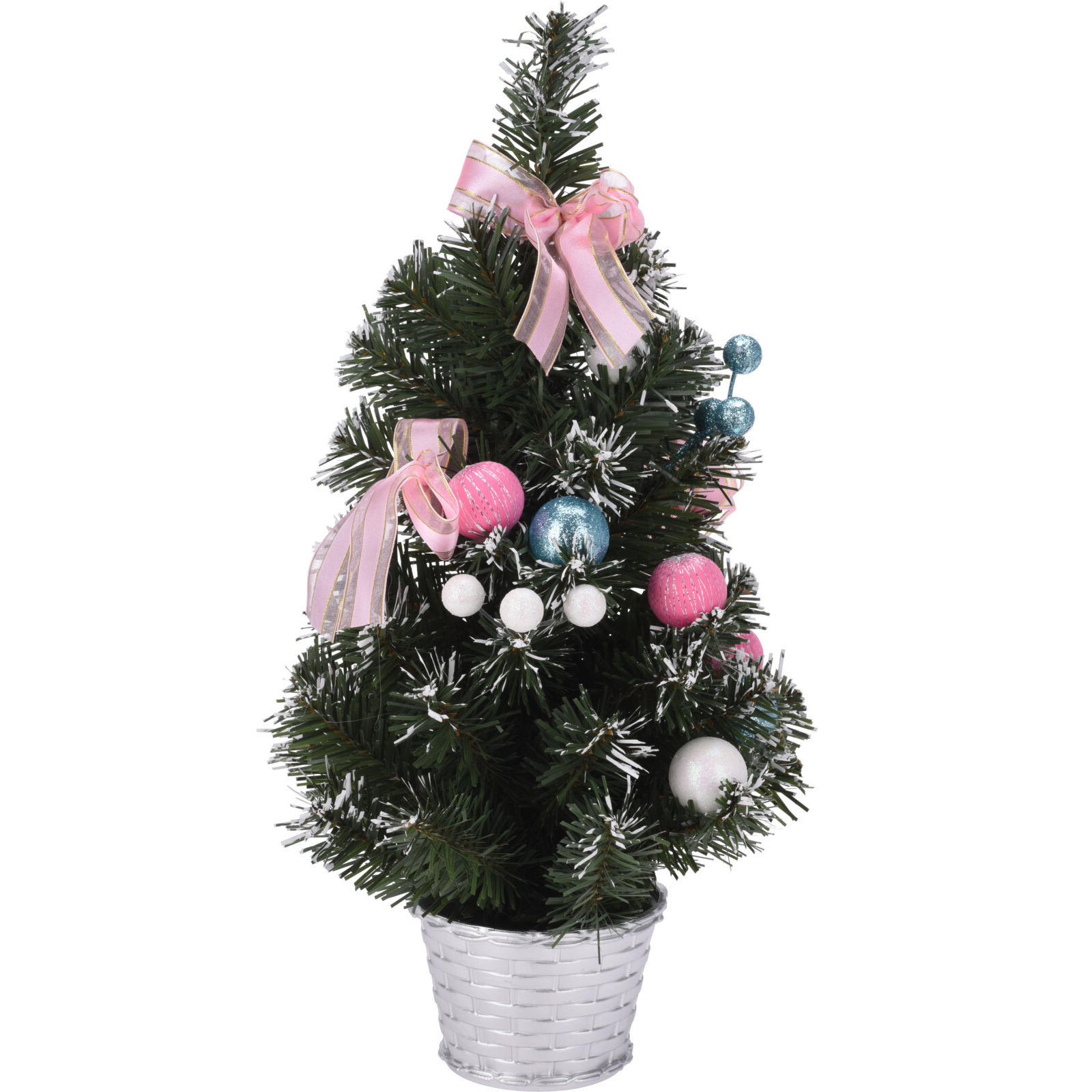 Kunstboom-kunst kerstboom inclusief kerstversiering 40 cm kerstversiering