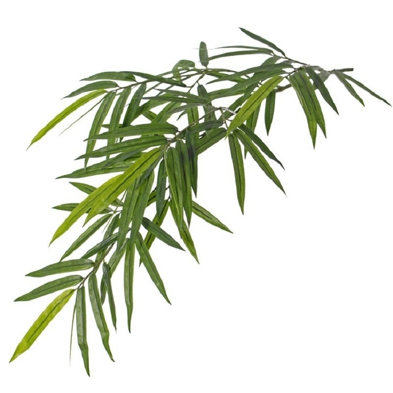 Kunstplant groene bamboe hangplant-tak 82 cm UV bestendig