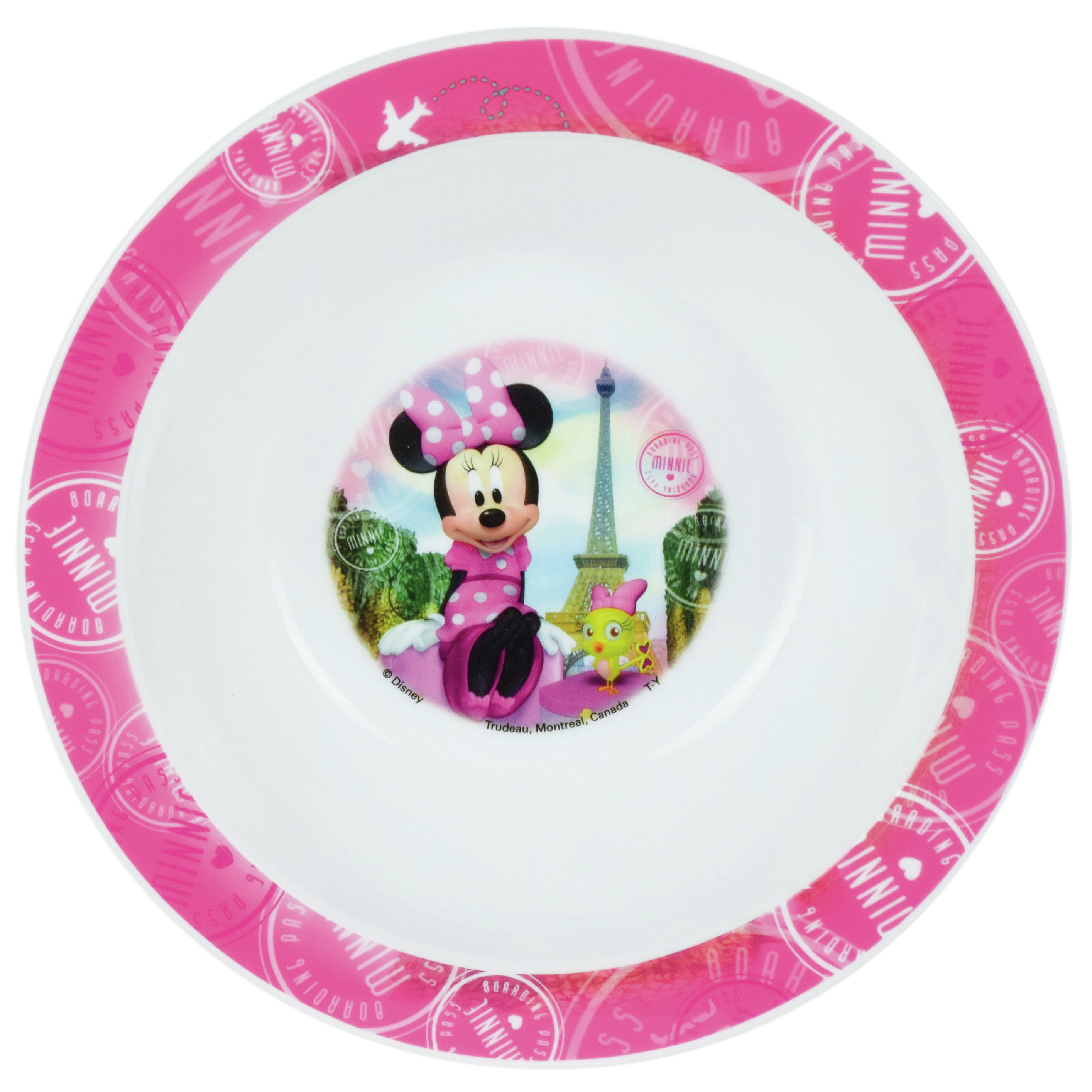 Kunststof ontbijtbordje diep Disney Minnie Mouse 16 cm