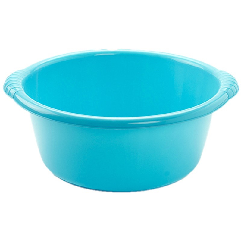 Kunststof teiltje-afwasbak rond 10 liter blauw