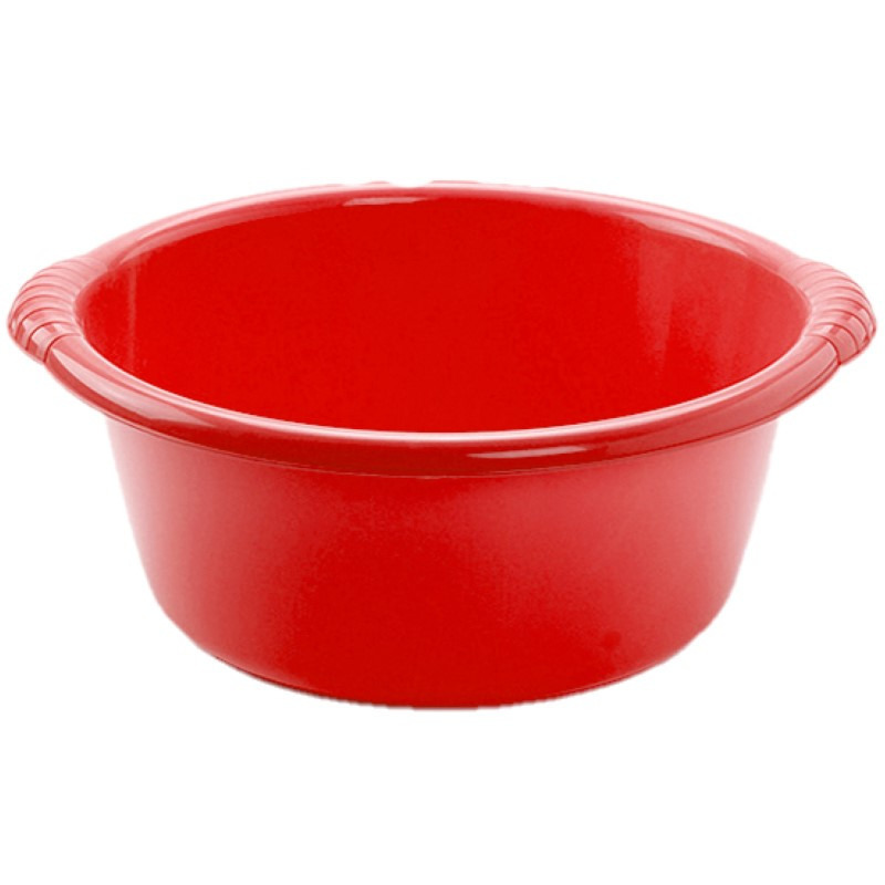 Kunststof teiltje-afwasbak rond 10 liter rood