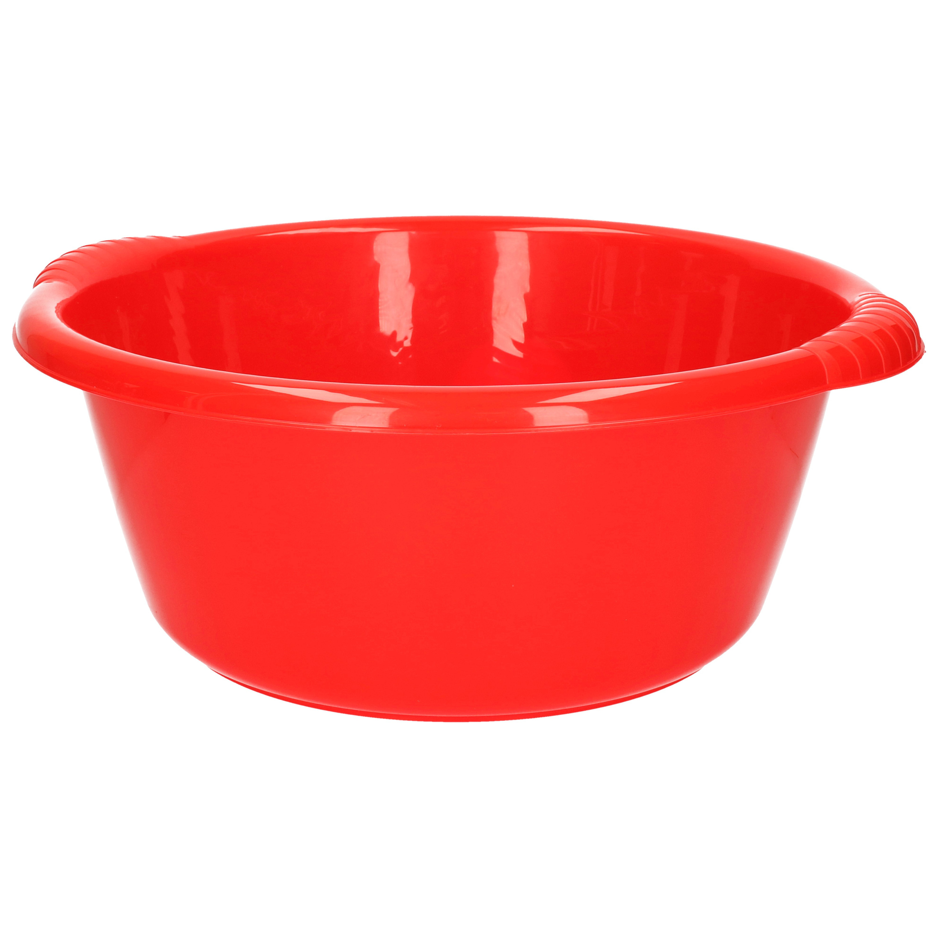 Kunststof teiltje-afwasbak rond 10 liter rood