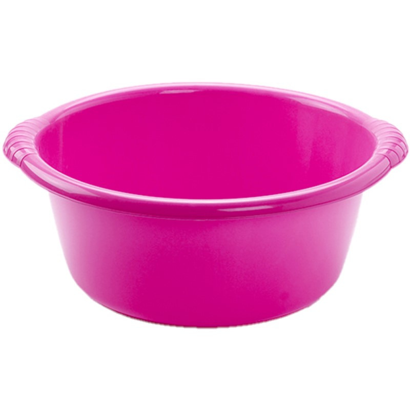 Kunststof teiltje-afwasbak rond 15 liter roze
