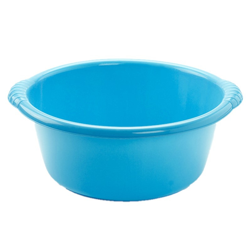 Kunststof teiltje-afwasbak rond 25 liter blauw