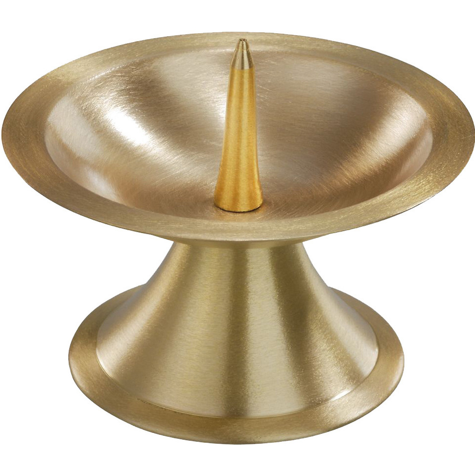 Luxe metalen kaarsenhouder goud voor stompkaarsen van 5-6 cm