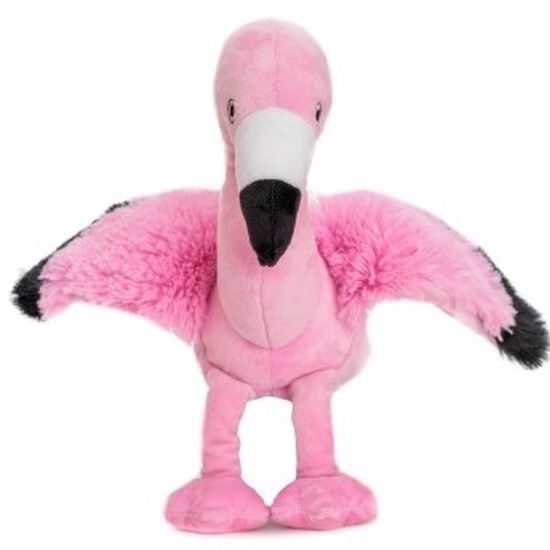 Magnetron warmte knuffel flamingo 18 cm