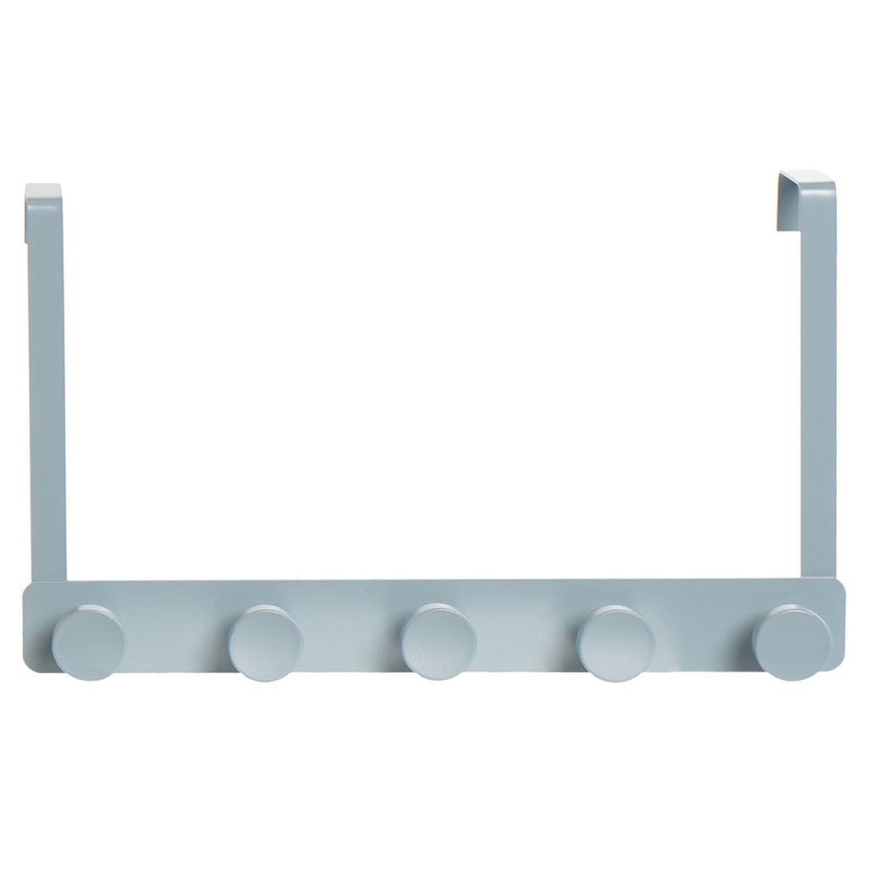 Metalen deurkapstok-rek antraciet grijs met 5 ophangknoppen 34 cm