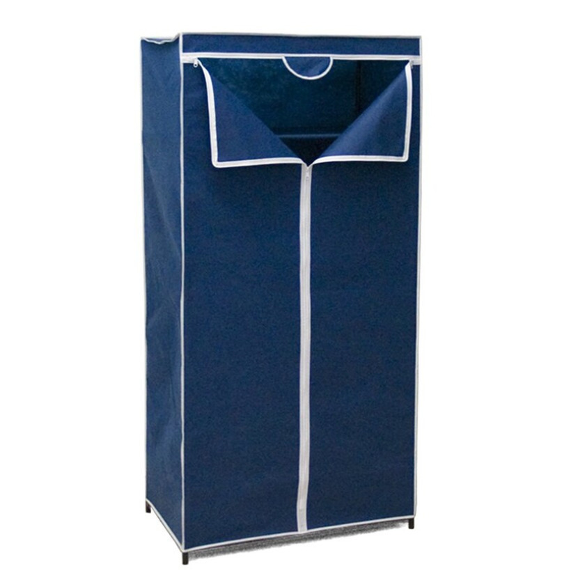 Mobiele opvouwbare kledingkast blauw 75 x 46 x 160 cm