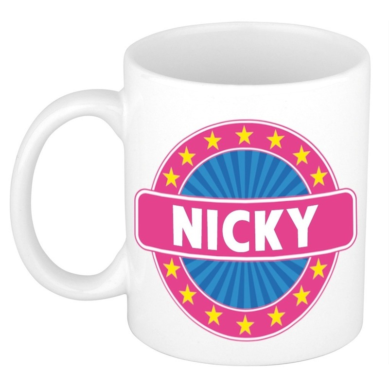 Nicky naam koffie mok-beker 300 ml