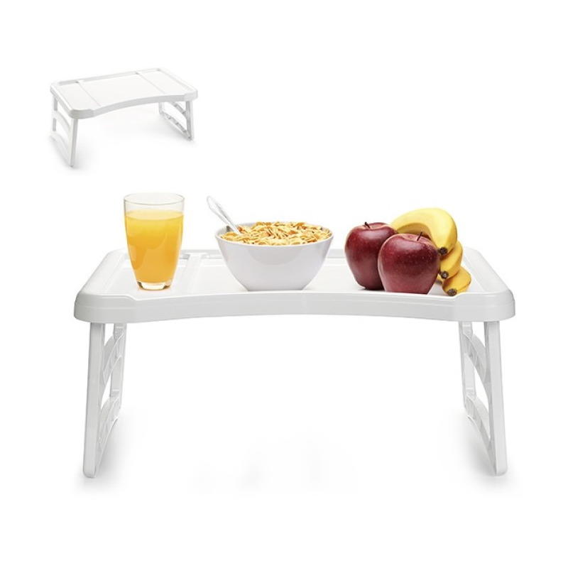 Ontbijt op bed dienblad-tafeltje 51 x 33 cm in het wit