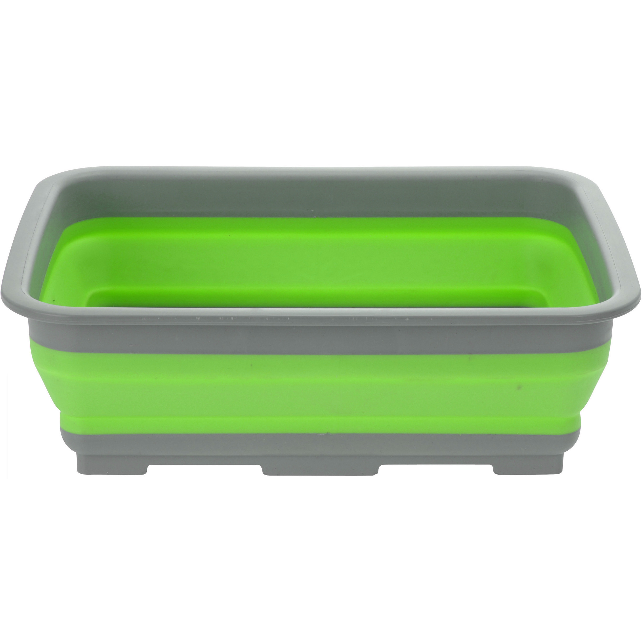 Opvouwbaar afwasteiltje-afwasbak groen 8 liter rechthoekig
