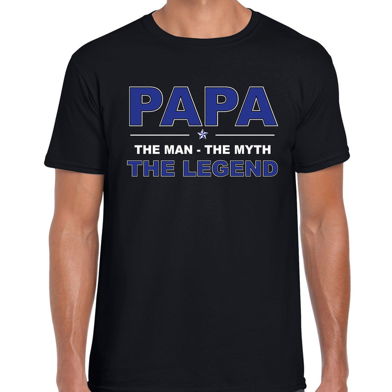 Papa the legend cadeau t-shirt zwart voor heren