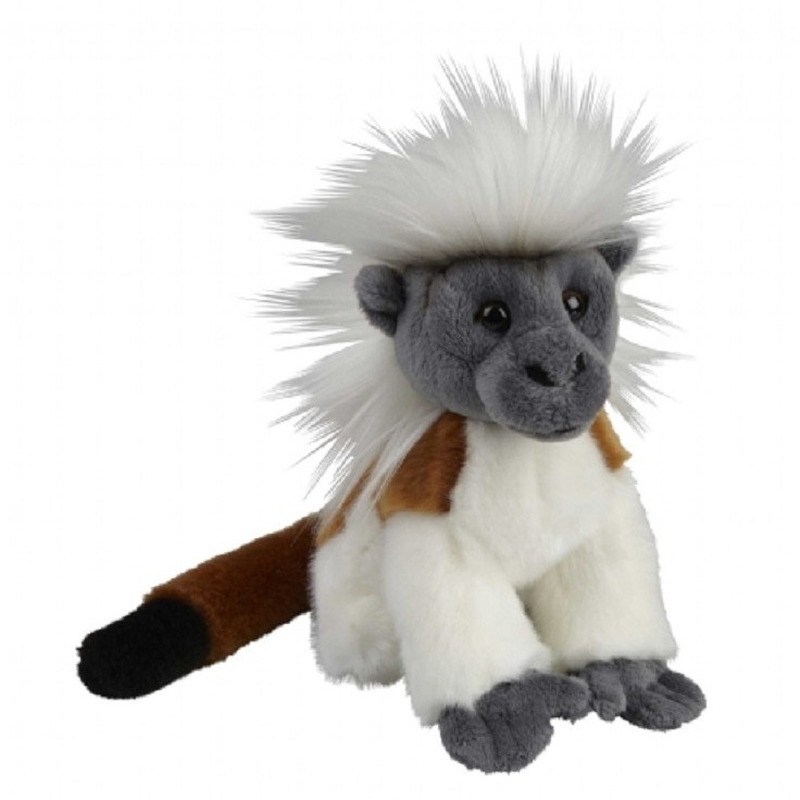 Pluche bruin-witte Pinche aap-apen knuffel 18 cm speelgoed