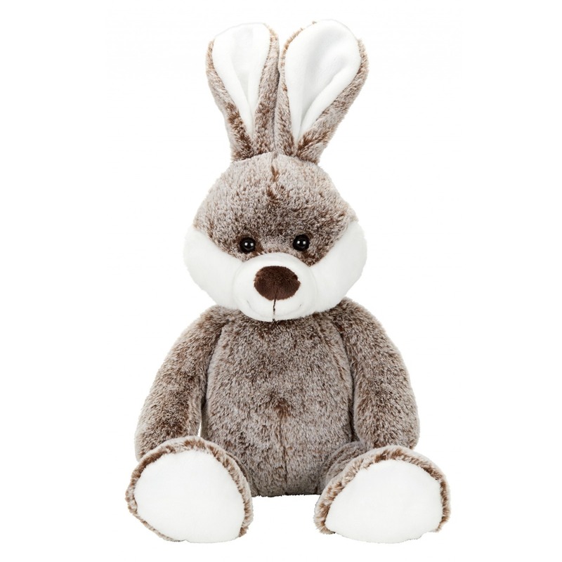 Pluche bruine konijn-haas knuffel 22 cm speelgoed