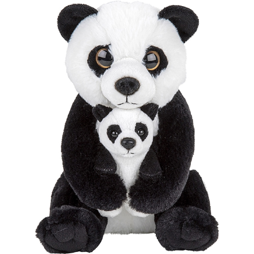 Pluche familie Zwart-witte Pandas knuffels van 22 cm