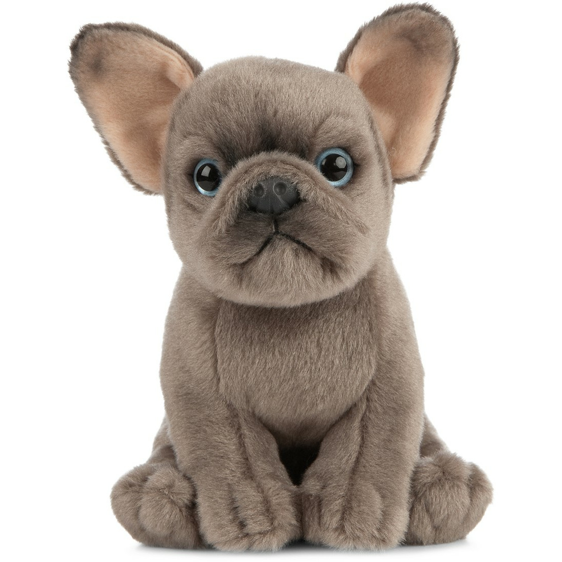 Pluche grijze Franse Bulldog hond knuffel 15 cm speelgoed