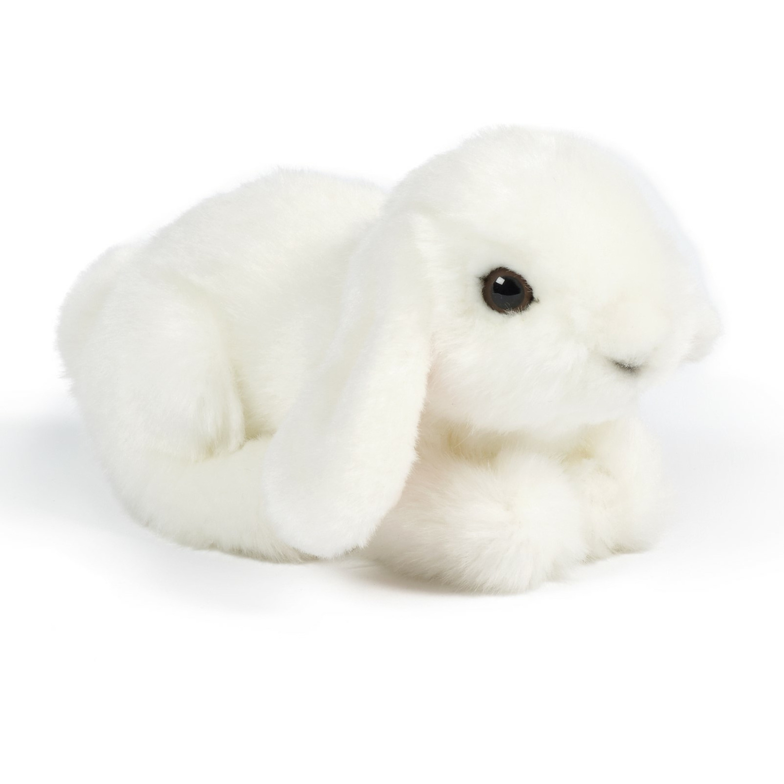 Pluche witte konijn knuffel 16 cm