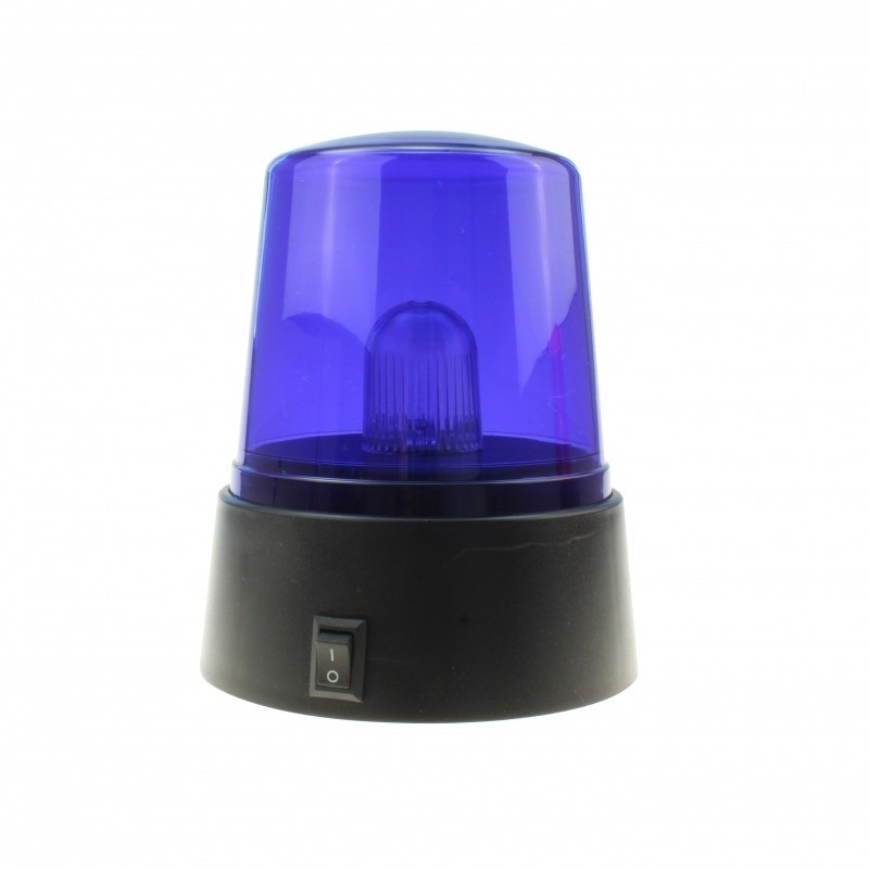 Politie zwaailamp-zwaailicht met blauw LED licht 11 cm