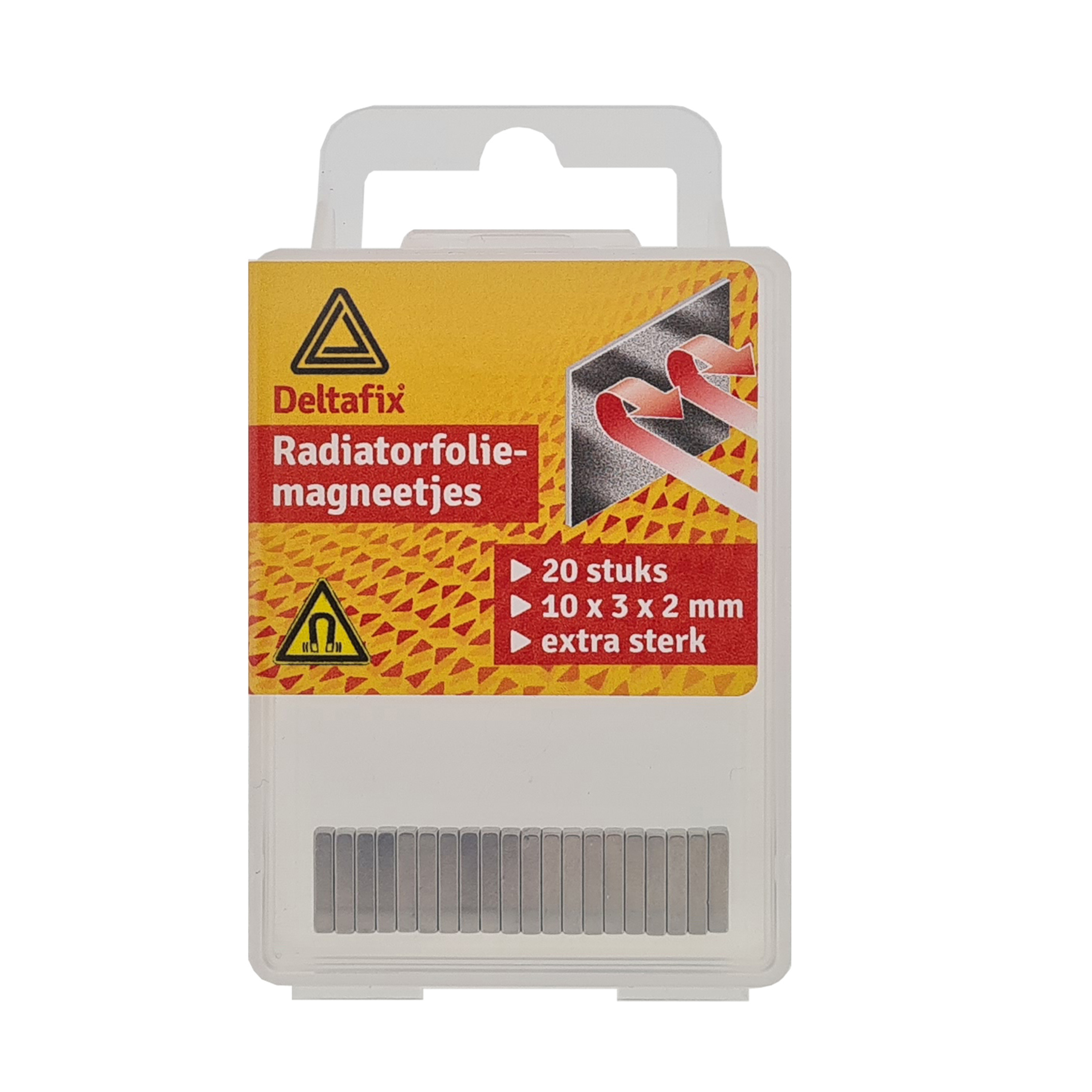 Radiatorfolie magneten 20x nikkel hittebestendig 10 x 3 x 2 mm