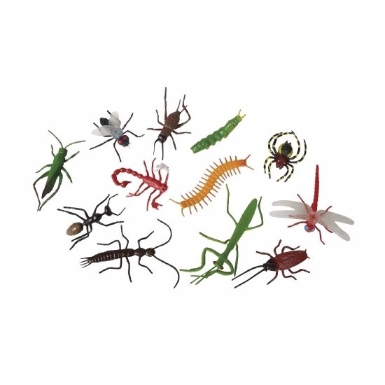 Ravensden Speelgoed insecten 12 stuks kunststof