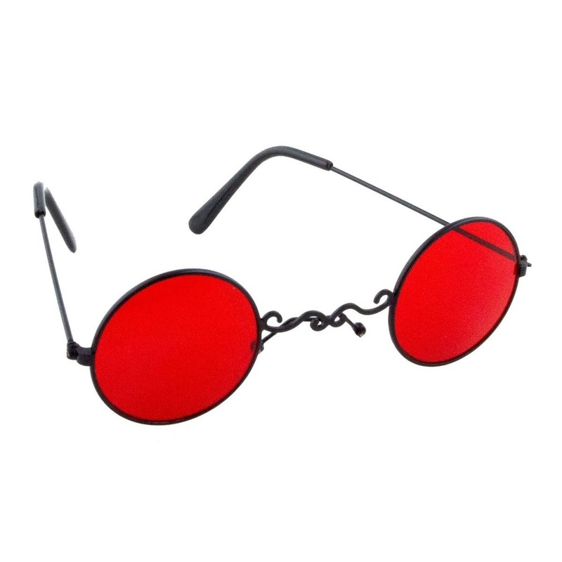 Rode dracula-vampier party bril voor volwassenen