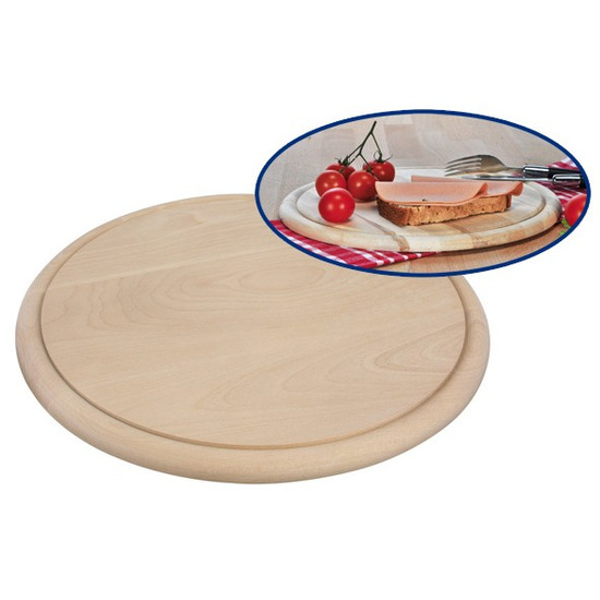 Ronde houten ham plankjes-broodplank-serveer plank 28 cm