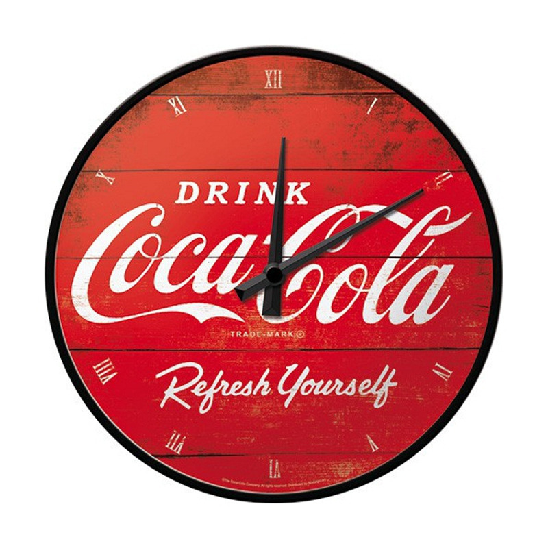 Ronde wandklok Coca Cola