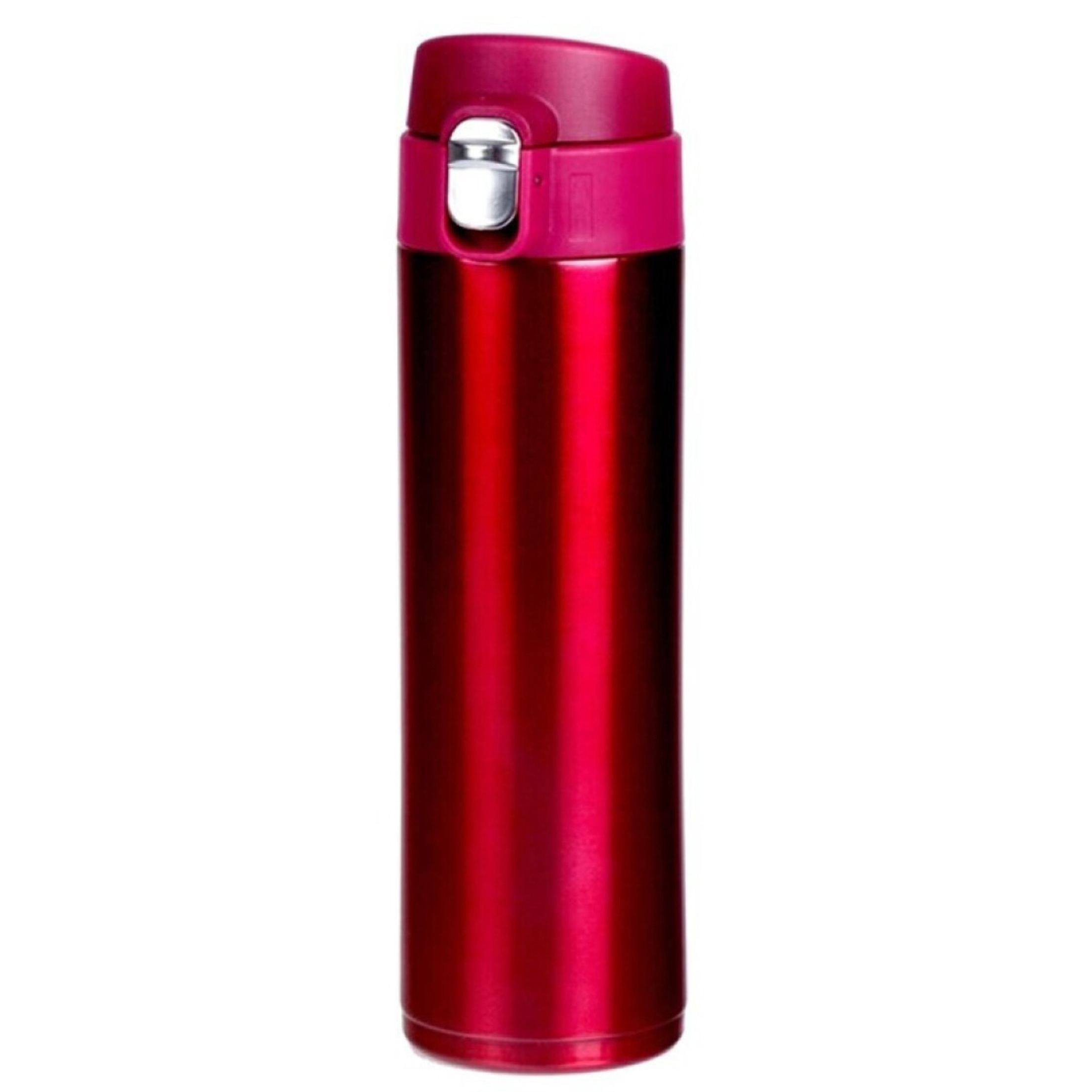 RVS thermosfles-isoleerfles voor onderweg 450 ml fuchsia roze