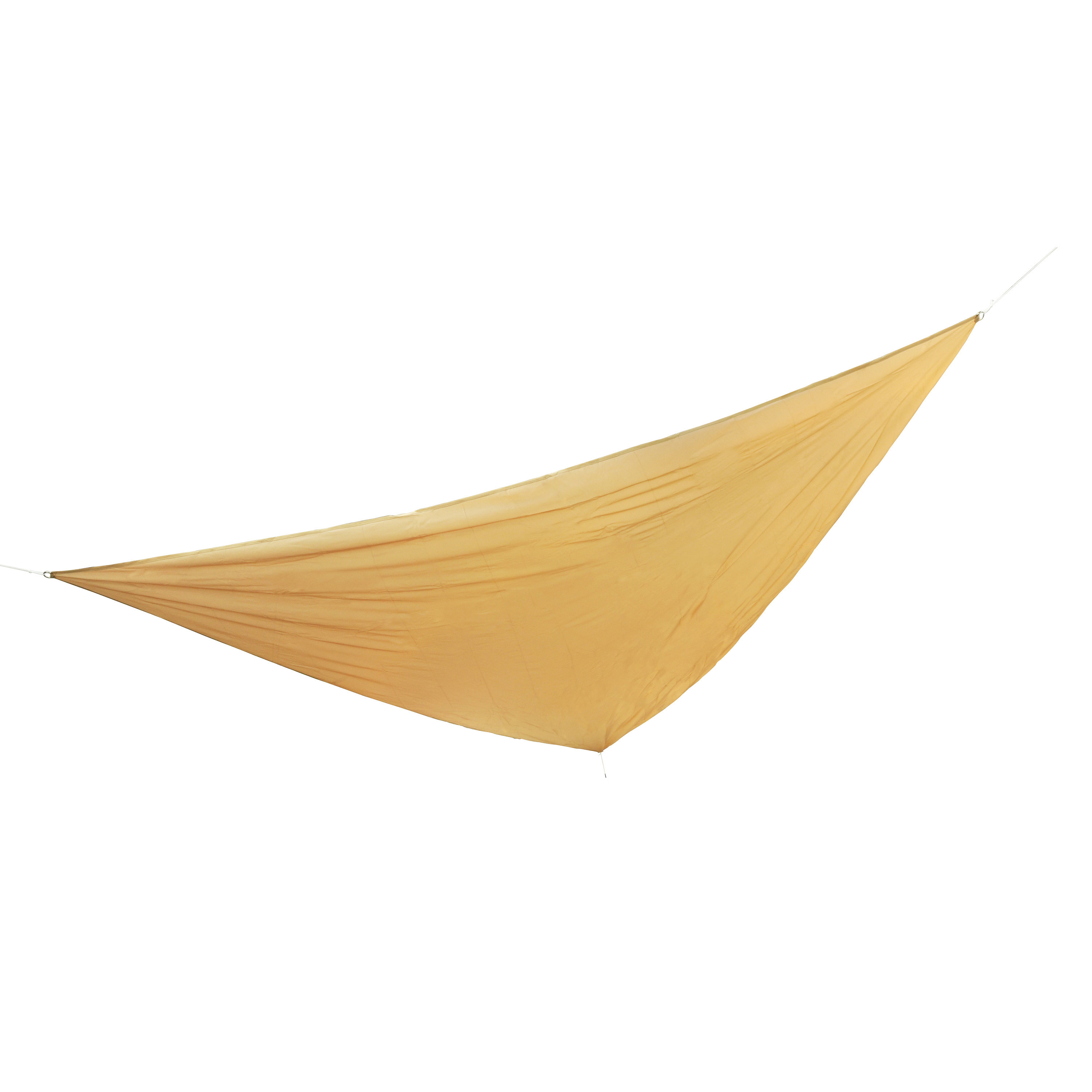 Schaduwdoek-zonnescherm driehoek waterdicht geel 5 x 5 x 5 m