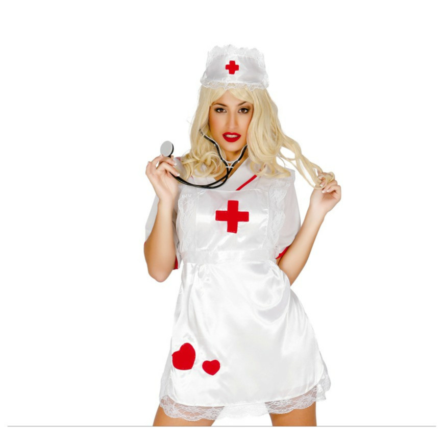 Sexy zuster-verpleegster verkleed set 3-delig kapje-stethoscoop-schort Carnaval accessoires
