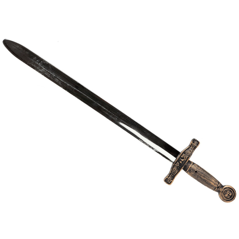 Speelgoed ridder verkleed zwaard goud/zilver 63 cm