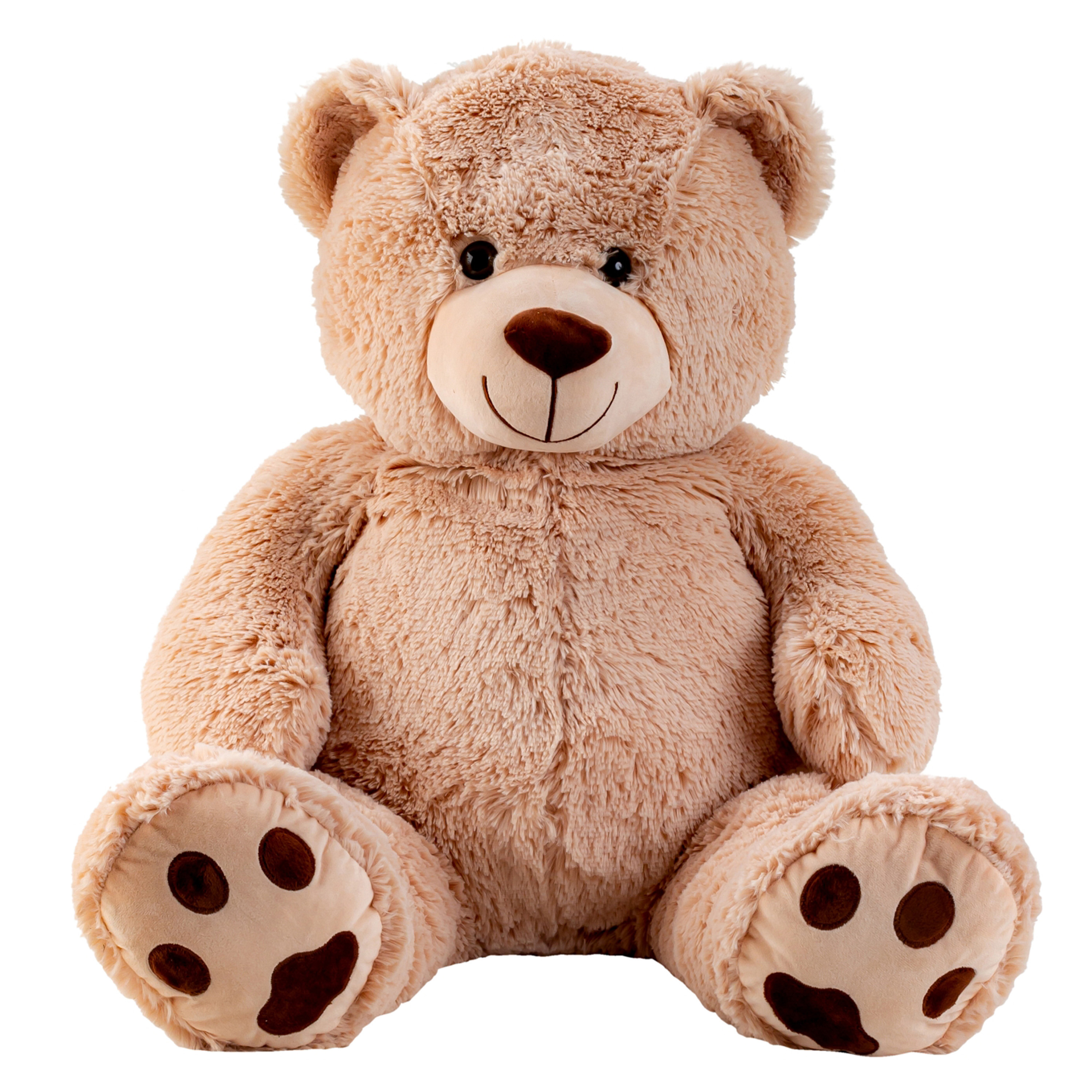 Teddy beer knuffel van zachte pluche 64 cm zittend-100 cm staand