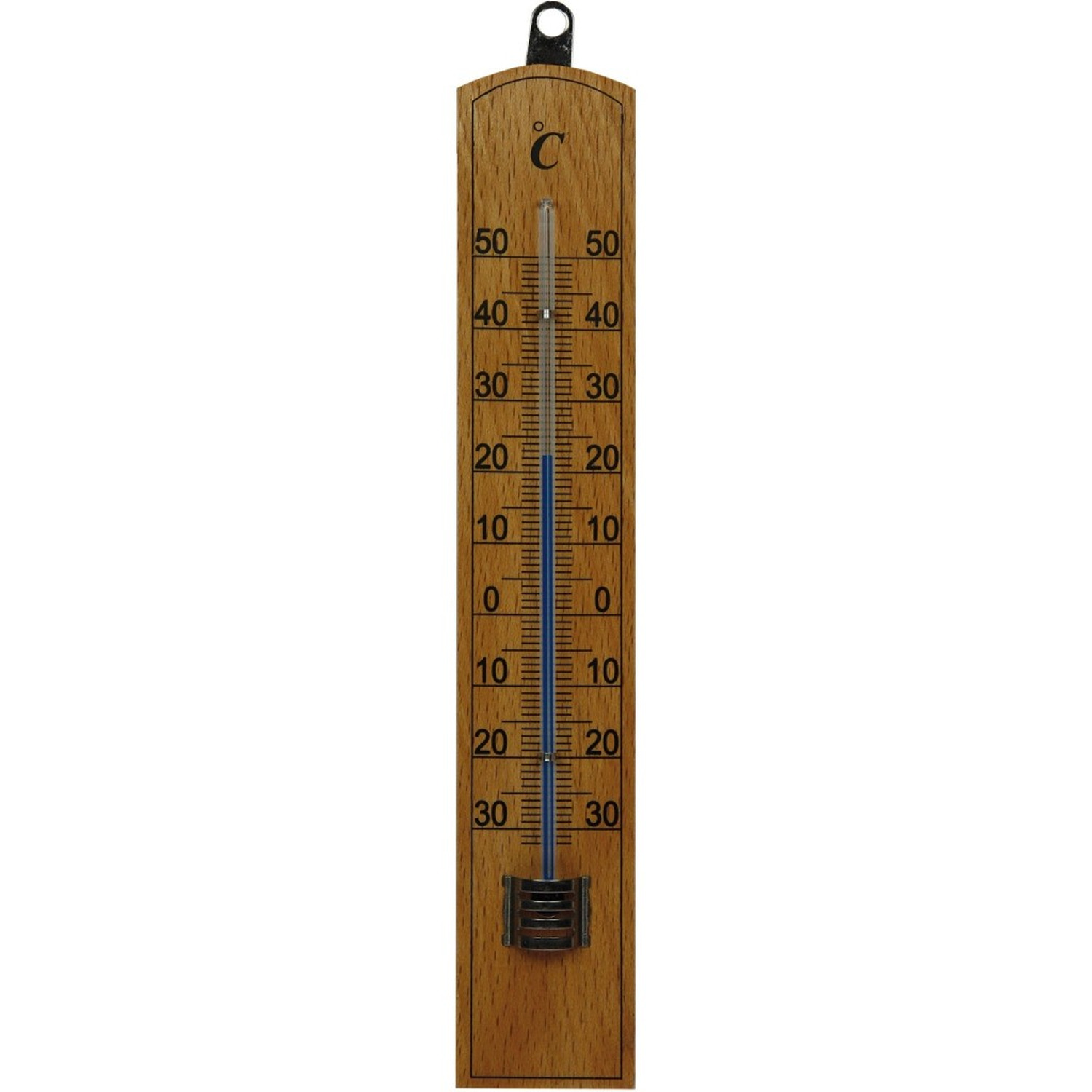 Thermometer buiten hout 20 x 4 cm