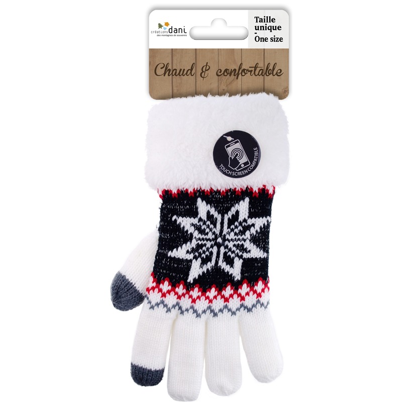 Touchscreen handschoenen Nordic-wit voor dames
