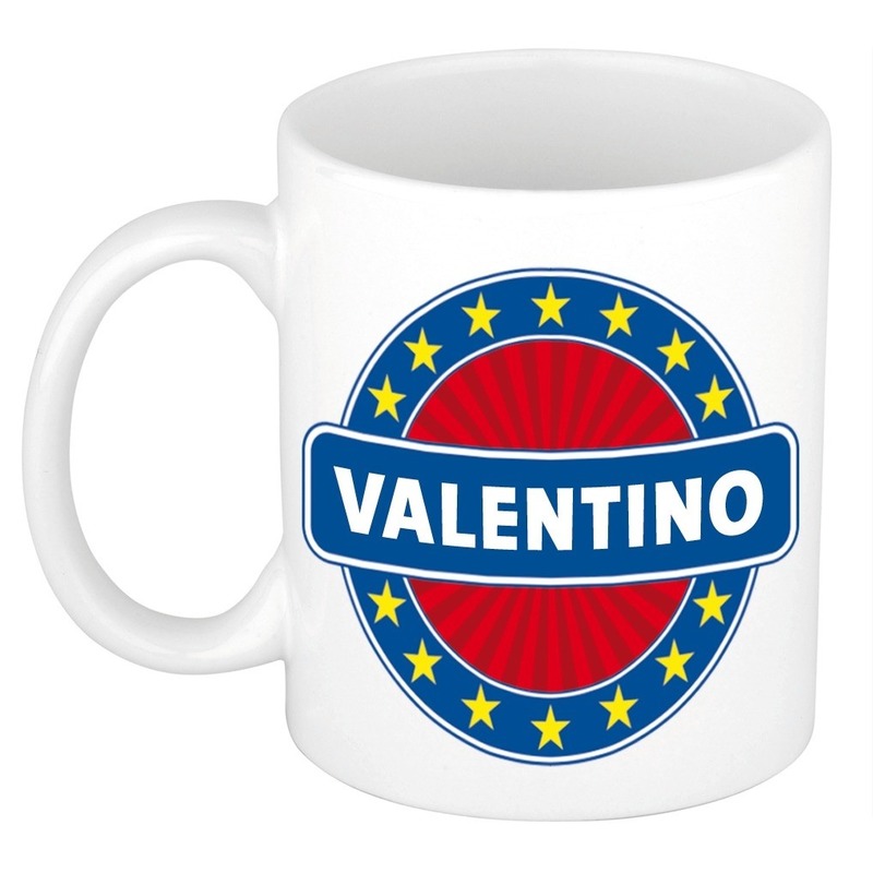 Valentino naam koffie mok-beker 300 ml