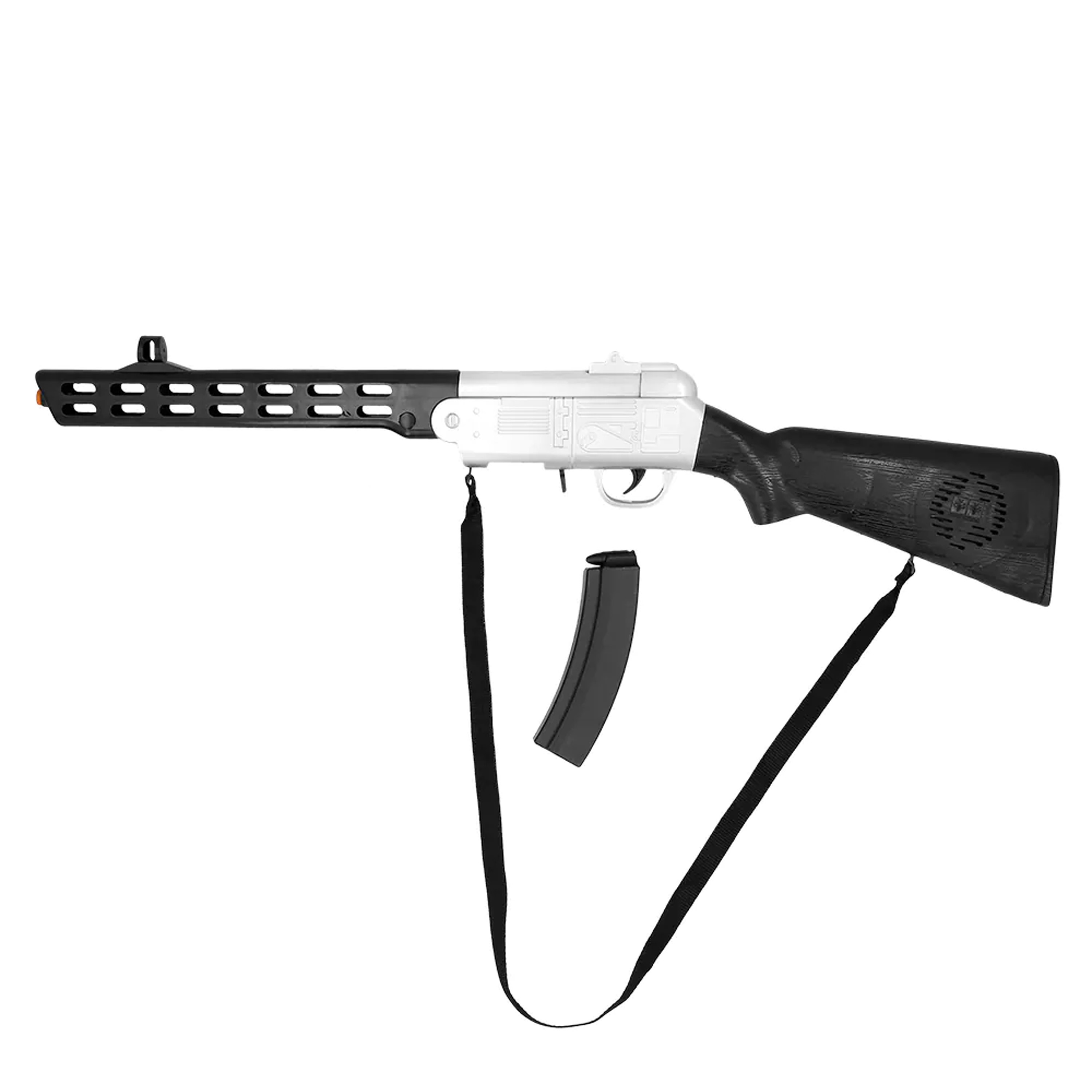 Verkleed speelgoed Politie-soldaten geweer machinegeweer zwart plastic 67 cm